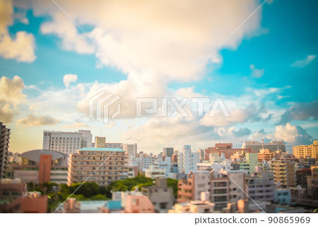 Evening city landscape Evening city landscape 90865969