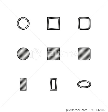 Steel beam, pipe and corner section, vector illustration. 90866402