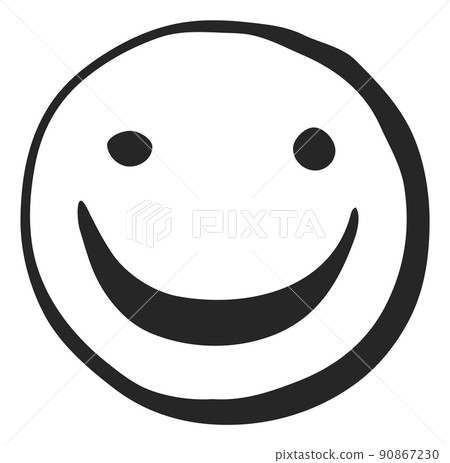 Smile face icon. Hand drawn happy symbol 90867230