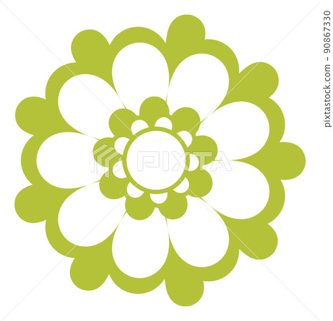 Green floral emblem. Eco nature flower sign Green floral emblem. Eco nature flower sign 90867330