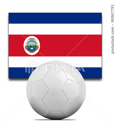 Soccer ball with Costa Rica national team flag. 90867791