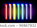 Abstract neon rainbow colors stripes background 90867832