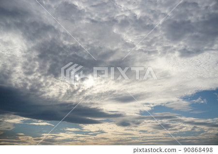 Clouds and sun in blue sky background Clouds and sun in blue sky background 90868498