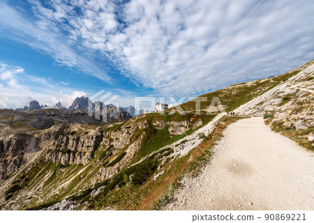 Mountain Range of Cadini di Misurina and Sorapiss - Dolomites Italy 90869221