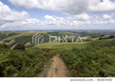 Hiking in the mountains of South West France in Summer 90869490