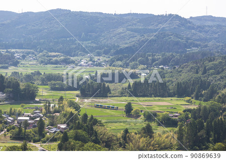 在深綠色中運行的久留裡線 90869639