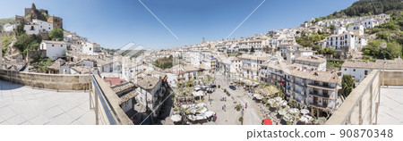 Panoramic view of Cazorla village, in the Sierra de Cazorla, Jaen, Spain 90870348