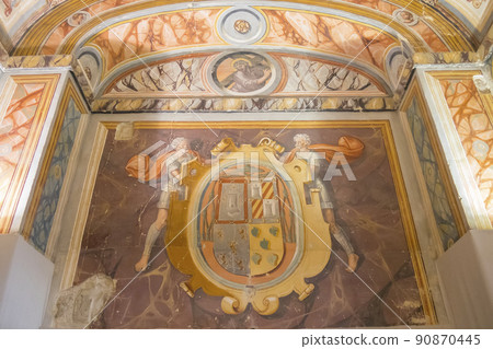 Wall paintings of the chapel of the Hospital de Santiago, Ubeda, Spain 90870445