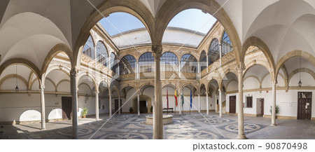 Courtyard of Palacio de las Cadenas the city hall, Ubeda. Jaen province, Andalucia, Spain Courtyard of Palacio de las Cadenas the city hall, Ubeda. Jaen province, Andalucia, Spain 90870498