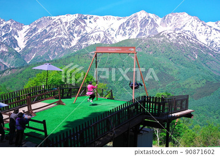 白馬岩岳避暑山莊 Yahoo!從鞦韆上看白馬山 90871602