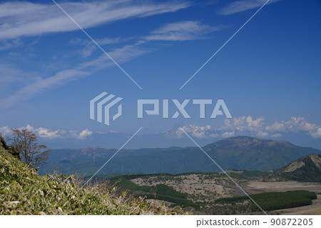 從來馬山頂看初夏北阿爾卑斯初紫山的方向 從來馬山頂看初夏北阿爾卑斯初紫山的方向 90872205