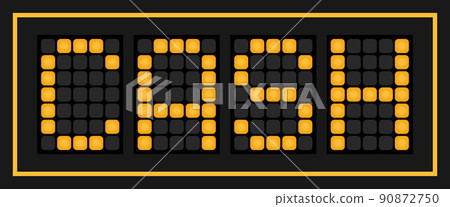 Orange color led banner in word cash on black background Orange color led banner in word cash on black background 90872750