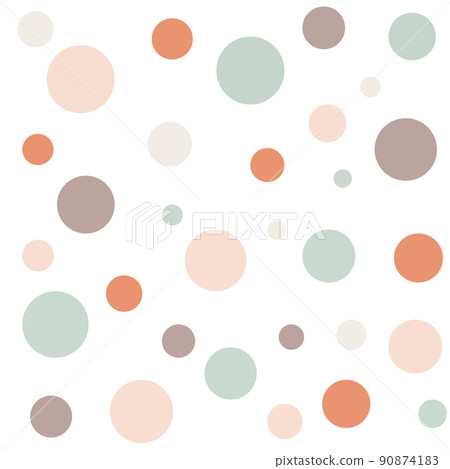 Vector trendy abstract pattern with round pastel elements. Creative collage seamless pattern design 90874183