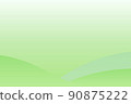Vector summer green background. Green abstract fresh gradient wave wallpaper  90875222