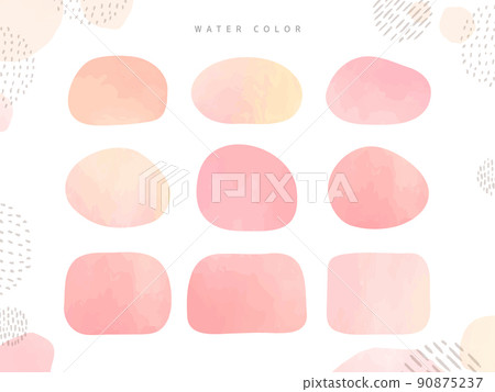 Pink cute watercolor frame set water color title heading Pink cute watercolor frame set water color title heading 90875237