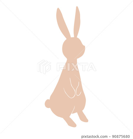 Rabbit silhouette illustration material 90875680