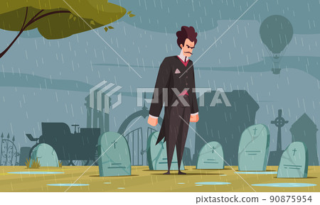 Frankenstein Cartoon Illustration 90875954