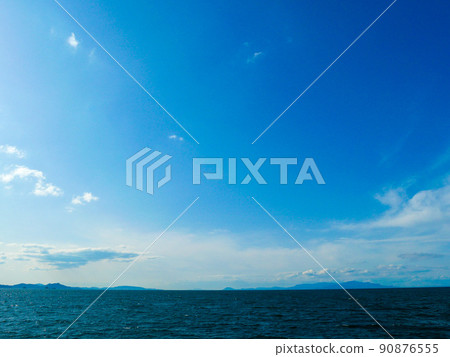 The horizon over the blue sky 90876555