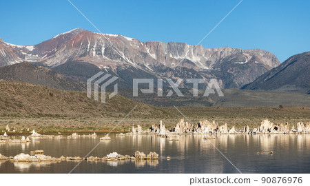 Tufa towers rock formation in Mono Lake. 90876976