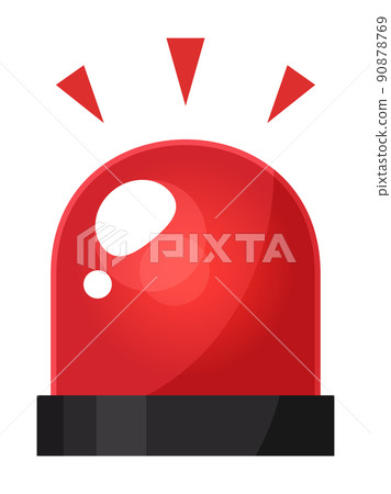 可愛的警笛燈_旋轉燈的插圖 90878769