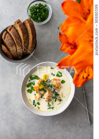 Salmon fish soup Salmon fish soup 90880399