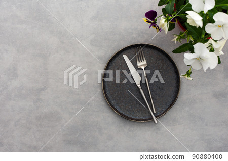 Table setting, top view Table setting, top view 90880400