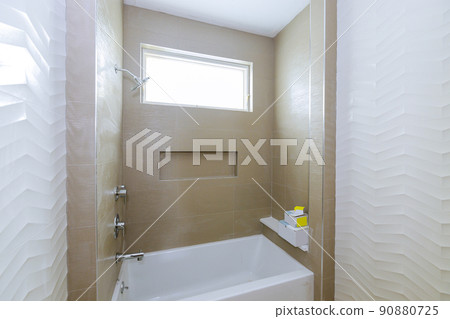 Contemporary master bathroom during renovation Contemporary master bathroom during renovation 90880725