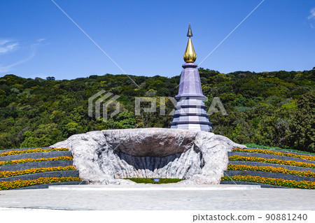Twin pagodas Doi Inthanon national park, Chiang Mai, Thailand Twin pagodas Doi Inthanon national park, Chiang Mai, Thailand 90881240