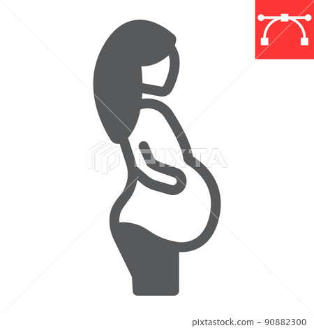 Pregnant woman glyph icon, pregnancy and maternity, pregnant female vector icon, vector graphics, editable stroke solid sign, eps 10 Pregnant woman glyph icon, pregnancy and maternity, pregnant female vector icon, vector graphics, editable stroke solid sign, eps 10 90882300