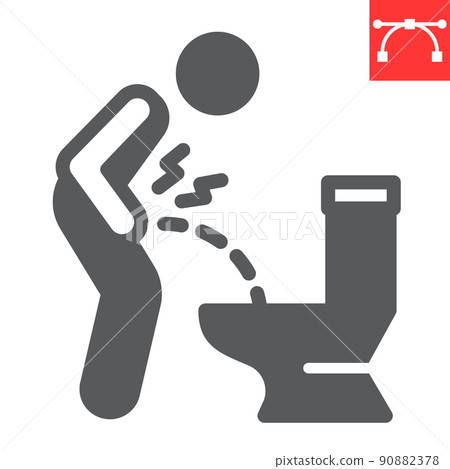 Urine pain glyph icon, pee and illness, bladder ache vector icon, vector graphics, editable stroke solid sign, eps 10 Urine pain glyph icon, pee and illness, bladder ache vector icon, vector graphics, editable stroke solid sign, eps 10 90882378