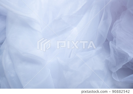 織物背景材料白色白色薄紗虛擬世界文字空間背景 90882542