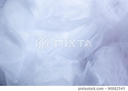 織物背景材料白色白色薄紗虛擬世界文字空間背景 90882543