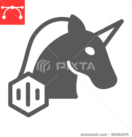 Unicorn with nft glyph icon, unique token and non fungible token, unicorn vector icon, vector graphics, editable stroke solid sign, eps 10 Unicorn with nft glyph icon, unique token and non fungible token, unicorn vector icon, vector graphics, editable stroke solid sign, eps 10 90882645