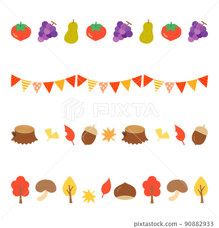 Flat and simple autumn line 90882933