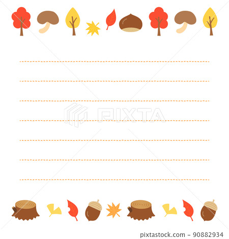 Flat and simple autumn notepad 90882934