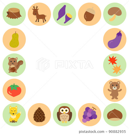 平面簡單的秋季框架 90882935