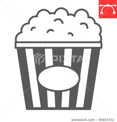 Popcorn glyph icon, cinema and movie, pop corn vector icon, vector graphics, editable stroke solid sign, eps 10. Popcorn glyph icon, cinema and movie, pop corn vector icon, vector graphics, editable stroke solid sign, eps 10. 90885352