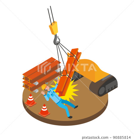 Accident during slinging work 90885814