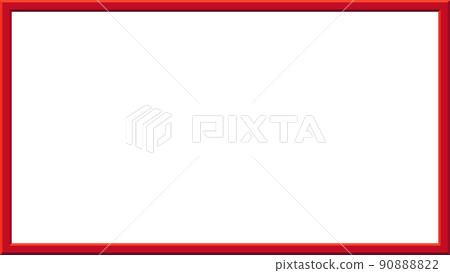 Simple red picture frame 16: 9 - Stock Illustration [90888822] - PIXTA