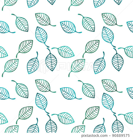 Scandinavian leaf background material seamless pattern 90889575