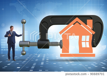 Businessman unable to pay his mortgage Businessman unable to pay his mortgage 90889701