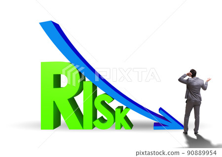 Risk reduction and mitigation concept with businessman 90889954
