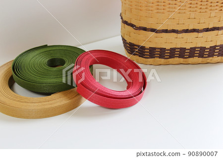 Paper band / craft band Handicraft / handmade (copy space / white background) 90890007