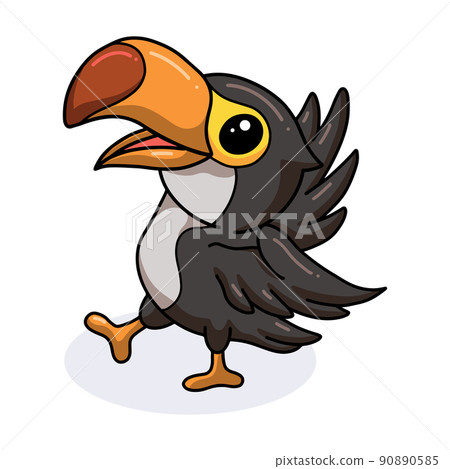 Cute little toucan bird cartoon Cute little toucan bird cartoon 90890585