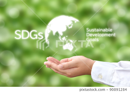 Eco-SDGs Image-兒童的手環繞地球 90891284