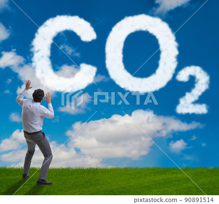 Ecological concept of greenhouse gas emissions Ecological concept of greenhouse gas emissions 90891514