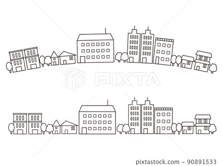 Cityscape material black and white Cityscape material black and white 90891533