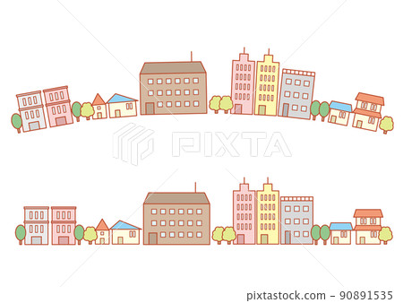 Cityscape material colorful outline Cityscape material colorful outline 90891535