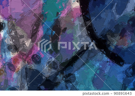 Abstract oil painting geometric texture Abstract oil painting geometric texture 90891643