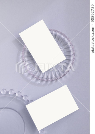 Crystal plate and business card mock-up Crystal plate and business card mock-up 90892789